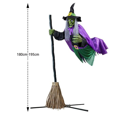 6FT Height Halloween Witch Prop Halloween Hanging Witch Garden Yard - Picture 2 of 10