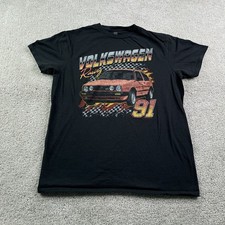 Volkswagen Vw Shirt Mens Medium Black Gti Racing 1991 Retro Automobile Merch
