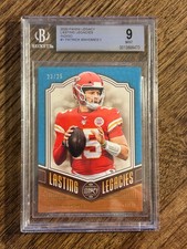 2020 Panini Legacy Lasting Legacies Indigo /25 Patrick Mahomes #1 BGS 9 Mint