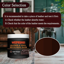 Leather Recoloring Balm  Color Restorer - Multipurpose Dye  Paint for Faded...