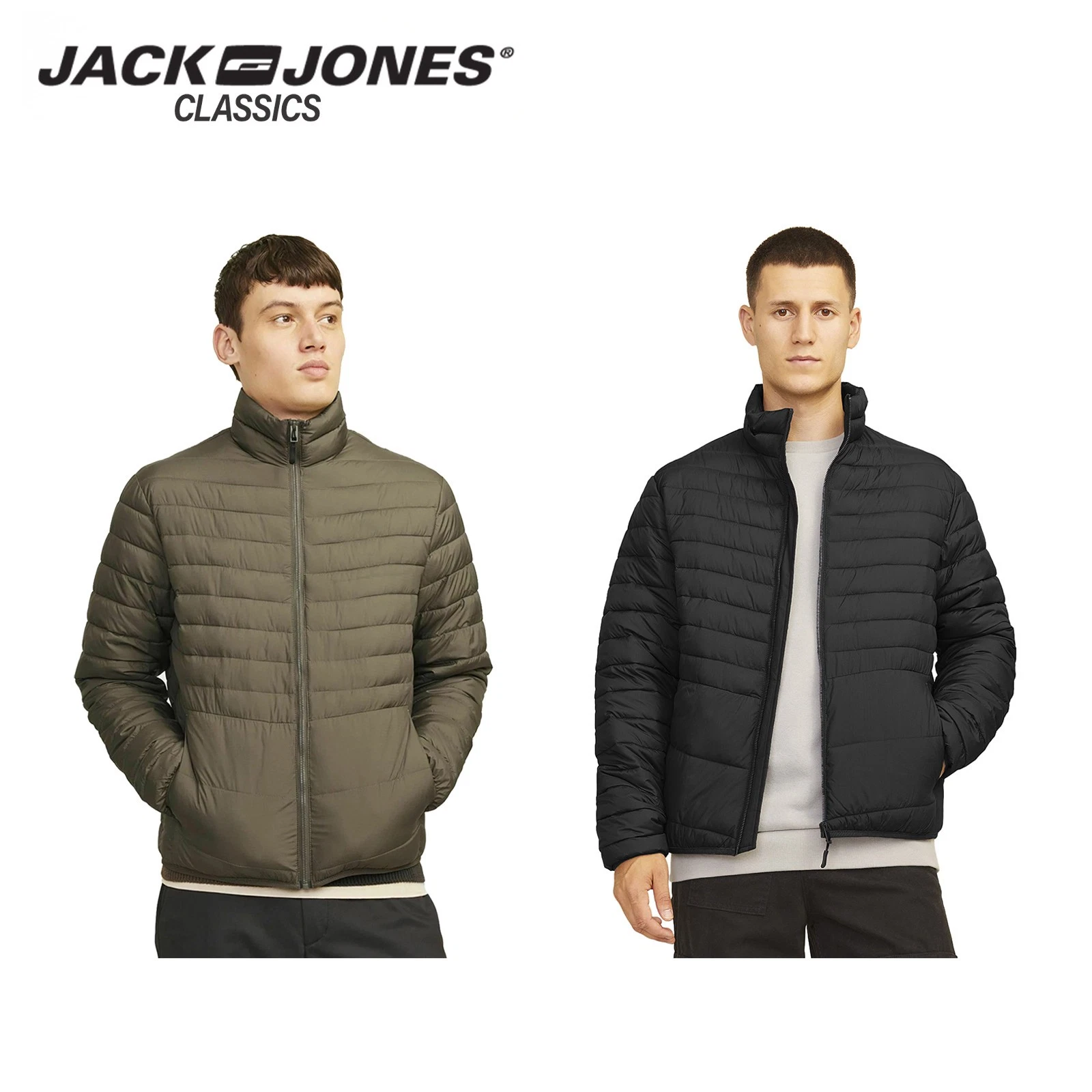 Jack & Jones Estate Mens Puffer Jacket Warm Winter Padded Puffa Zip Coat