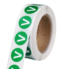 0.6" Letter Stickers, 600Pcs Alphabet Stickers Letter V for Office, Green