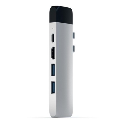 Satechi ST-TCPHES Alu Type-C Pro Hub w/ Ethernet dockingstation Silver ~E~