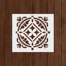 Maria Tile Stencil - Reusable Tile Stencils, Floor Stencil Designs, Floor Tile