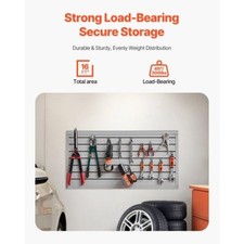 Slat Wall Paneling 2 x 4 ft PVC Garage Slatwall with Modular Design Grey