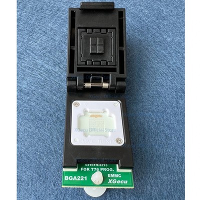 EMMC BGA221 Adapter Socket for XGecu T76 Programmer, with Dual Head Probe Holder