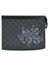 Louis Vuitton Damier Graphite Black Pochette Voyage Clutch Bag