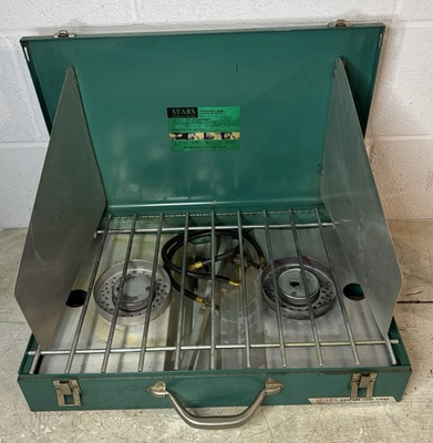 #ad Vintage Sears Propane Gas Cook Stove Camp Stove 2 Burner Model 7113 Camping $55.97