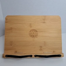 WW Weight Watchers Adjustable Bamboo Book Stand Tablet Or Cookbook Holder 