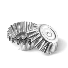 OFXDD Muffin Cups for Kitchen Baking 2.36 Inch - Metal Egg Tart Molds for Bak...
