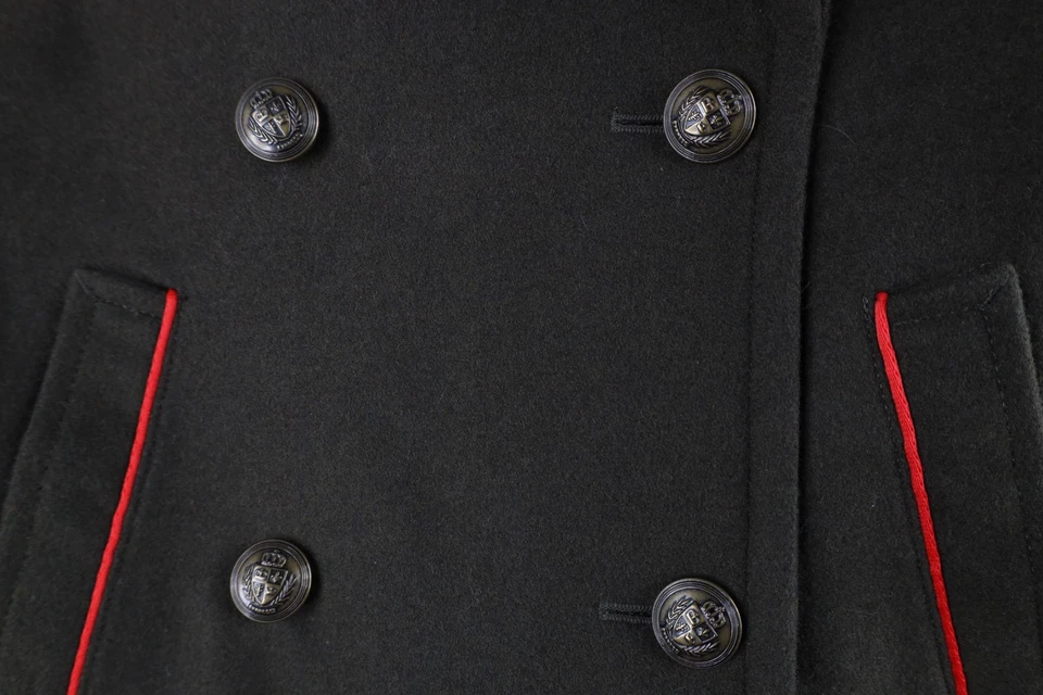 Chaqueta chaquetón vintage Y2K Express para mujer pequeña de doble botonadura estilo militar Foto 4 de 4