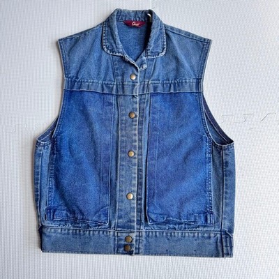 Lee Vintage Denim Vest Sashiko Blue 80s M Used JAPAN
