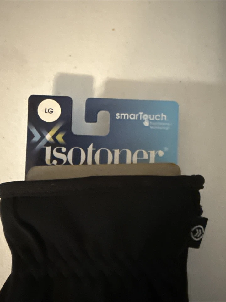 Luvas femininas Isotoner Signature Smart Touch pretas tamanho grande - Imagem 3 de 4