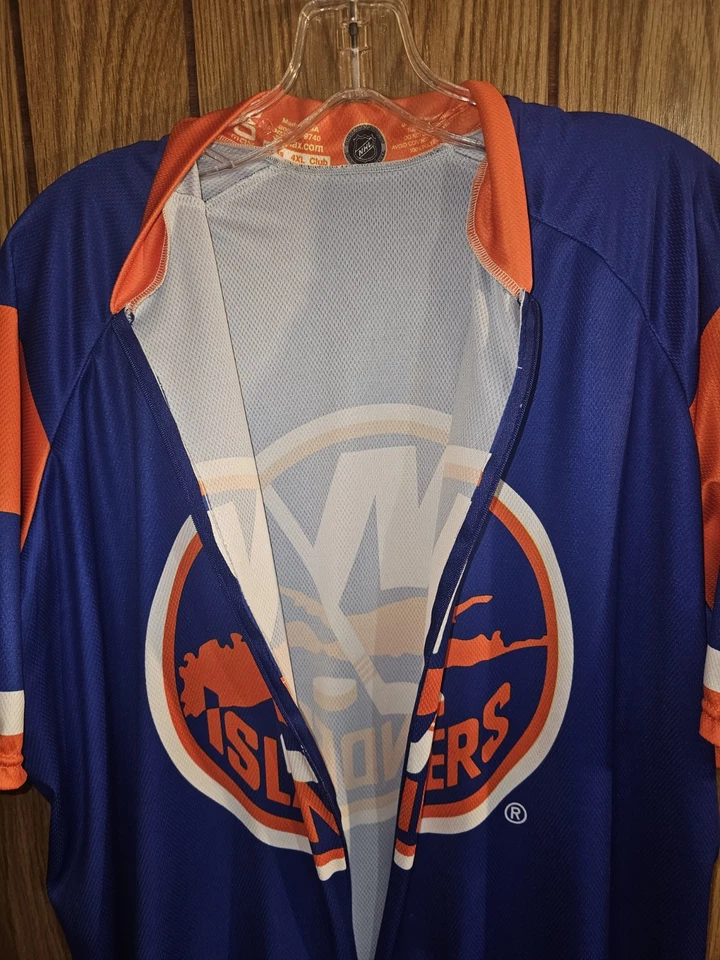 Camiseta deportiva de ciclismo New York Islanders 4xl Xxxxl para hombre azul con logotipo gráfico de doble cara Foto 4 de 4