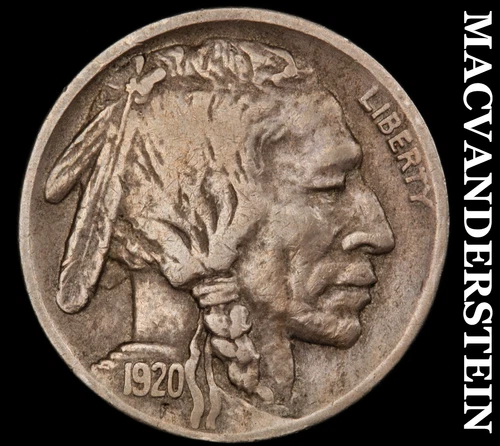 1920-D Buffalo Nickel- Full Horn- Extra Fine+ Semi Key No Reserve #J375