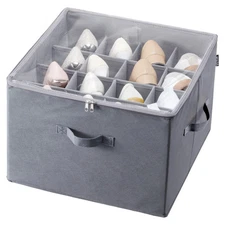 Shoe Organizer for Closet 16 Compartments Large Shoe Box Storage Containers