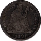 1891-O 10c Seated Liberty Dime ~ VG Detail