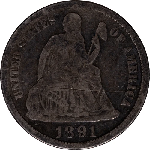 1891-O 10c Seated Liberty Dime ~ VG Detail