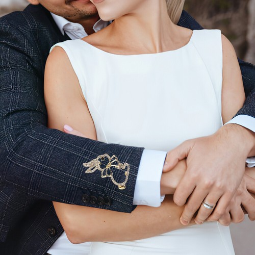 2 Stück stilvolle Taschen Brosche Kleidung Taschen Jacken Legierung Brustnadel Häschen Pin - Bild 12 von 12