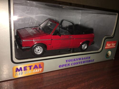 cabriolet golf 1/18 diecast rare red colour  volkswagen new in box never open - Picture 1 of 7