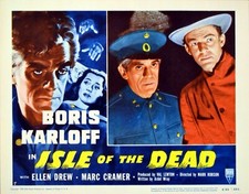 ISLE OF THE DEAD 1946 Boris Karloff, Ellen Drew, Marc Cramer LOBBY SET