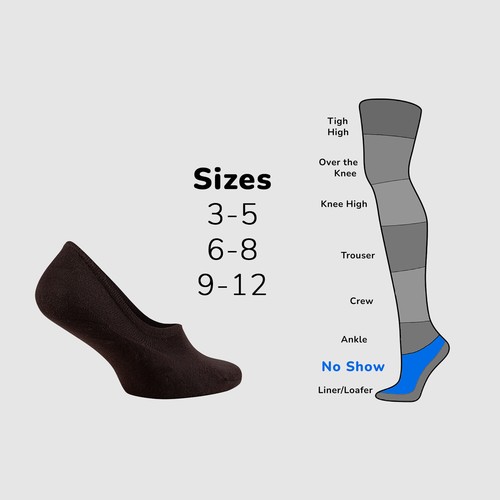 Cosyfeel® Unisex No-Show Liner Socks 6-Pack Bamboo Material Durable Seamless Toe - Picture 32 of 90