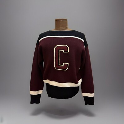 COACH Retro-Inspired Cheerleader Top Wool Knit Varsity Stripes Letterman ($450)