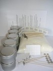 1 kg Soy Wax Candle Making Tins Kit  Labels,Wick Tabs,Wicks **Bonus** Stickums