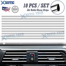 Universal Fit Chrome Silver PVC Inner Air Conditioner Outlet Vent Strip Trim Kit