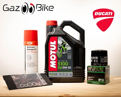 DUCATI 907 IE Standard Entleerungskit von 1990-1993 MOTUL 5100 15W50