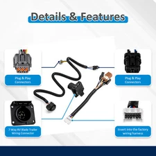 7 Way RV Blade Trailer Wiring Harness For Suzuki Equator 2009-2010 2011 2012