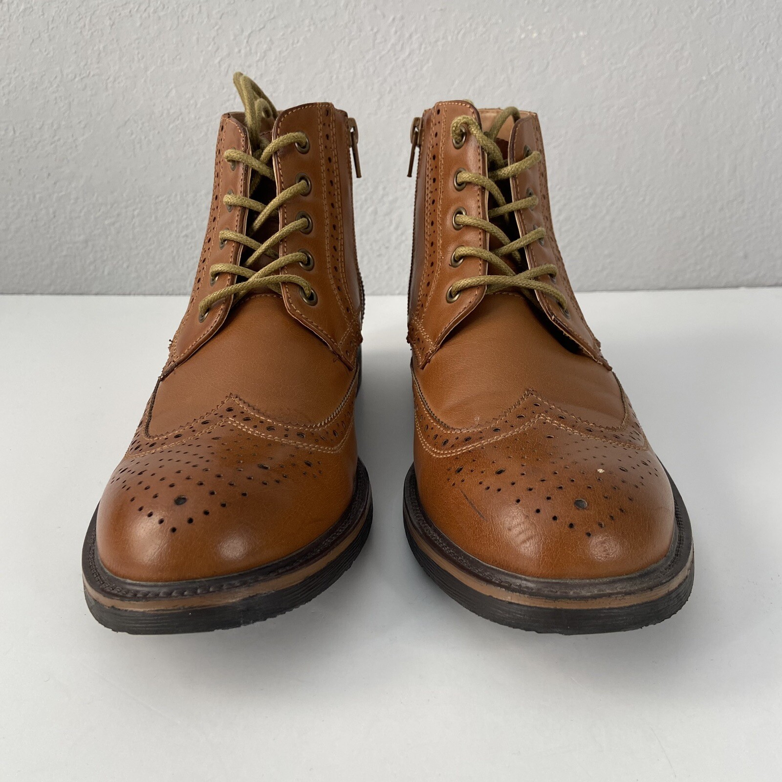 SAOLA SCARPE DA UOMO stringate Robert David stile Leon marrone pelle taglia 8M