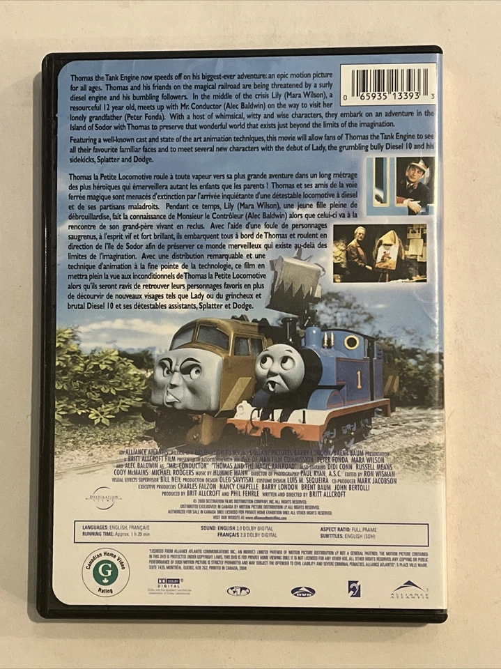 Thomas and the magic railroad (2004 DVD NTSC 1) english/french audio - Image 2 of 4