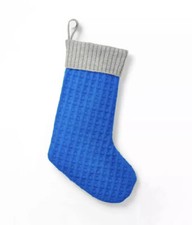 Lego Collection x Target Christmas Stocking Sweater Knit Gray Blue 20" Textural