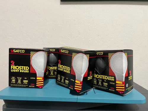 S3950 25 Watt Frost Light Bulbs (Package of 2) Satco Standard Lot 4 - Picture 3 of 4
