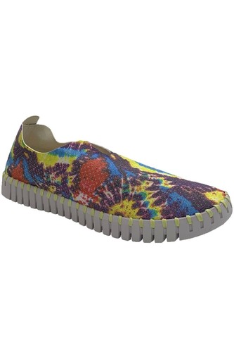 Ilse Jacobsen Perforated Slip-On Shoes Printed Tulip Tie Dye - Picture 3 of 5