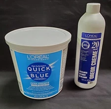 L'Oreal Technique Quick Blue Powder Bleach Extra Strength 1lb w/20 Volume Oreor