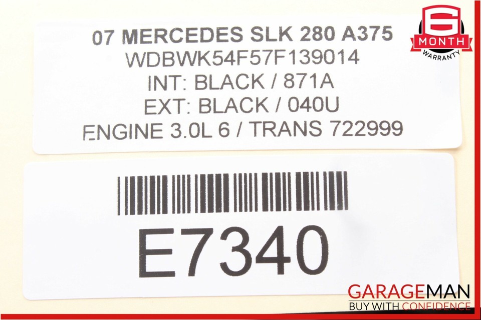 05-11 Mercedes R171 SLK280 SLK300 SLK350 Central Gateway Control Module ...