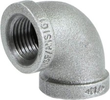 3/4" Galvanized Malleable Elbow 90 Degree,0.75 inch