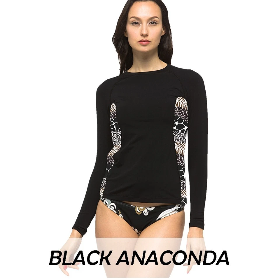 Private Island Hawaii Women Rash Guard Swimsuit Top UPF 50+ Long Sleeve Shirts - Image 3 of 4