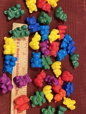 Educational Counting/Colors TEDDY BEAR Plastic Pieces  Primary colors  Over 30 