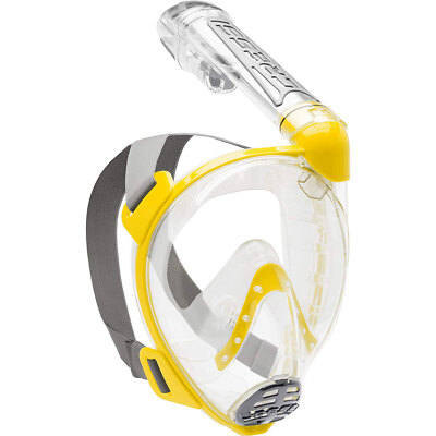 Open Box Cressi Duke Dry Full Face Mask,Clear/Yellow,Small/Medium