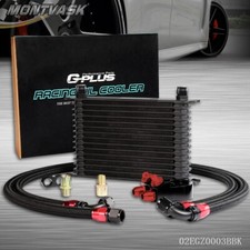 Universal 15 Row 10AN Engine Oil Cooler Filter Adapter & Hose Kit Aluminum New