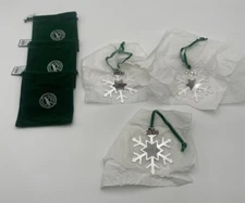 3 Things Remembered Ornaments Silver-plated 6-Pt Snowflake w 6-Pt Star Inside