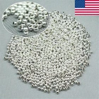 100X Genuine 925 Sterling Silver Round Ball Beads 3mm for Jewelry Making Finding