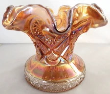 Imperial Glass Marigold Carnival Glass Punch Bowl Stand / Base  Antique