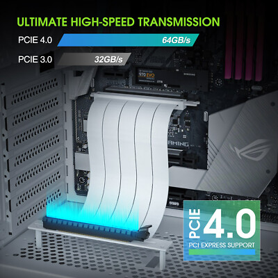Vetroo PCIe 4.0 x16 Riser Cable High-Speed Flexible Extender PCI Express Gen 4