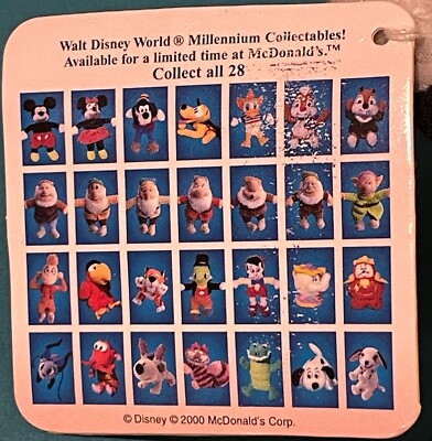 Walt Disney World Millennium Collectables 2000 McDonald's Happy