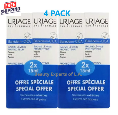 4 PACK  Uriage Bariederm Cica-Lips Repairing Balm 15ml (Damaged Lips) Exp 09/28