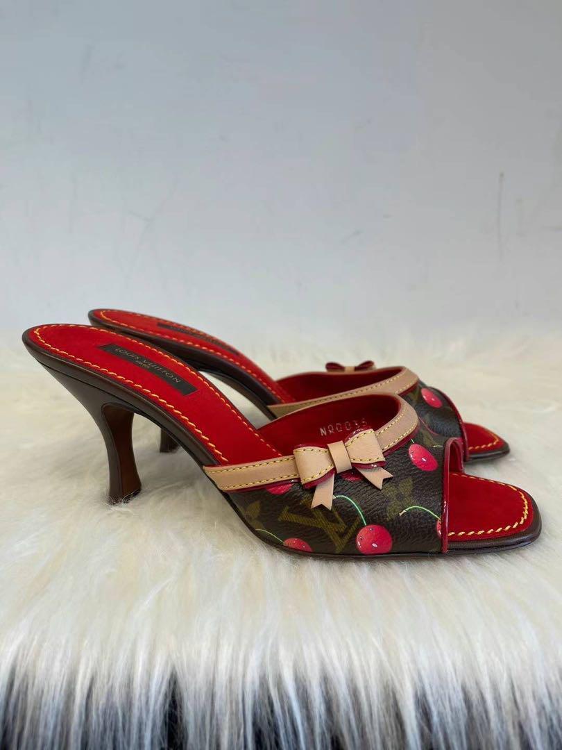 LOUIS VUITTON × TAKASHI MURAKAMI 2005 Monogram Cherry Mules